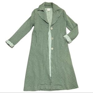 Vintage Inspired Green Long Coat